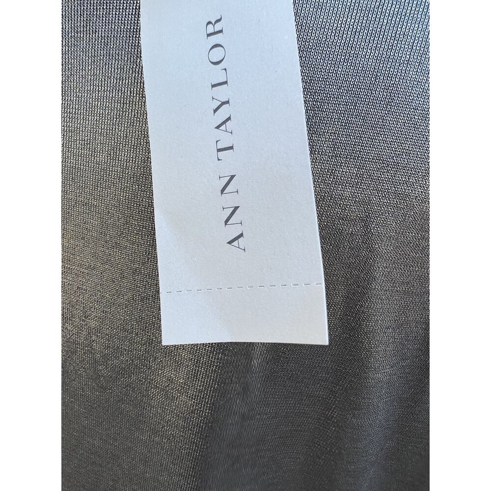 Ann Taylor women silver top business party work to wear size XL A000188 - Picture 5 of 7